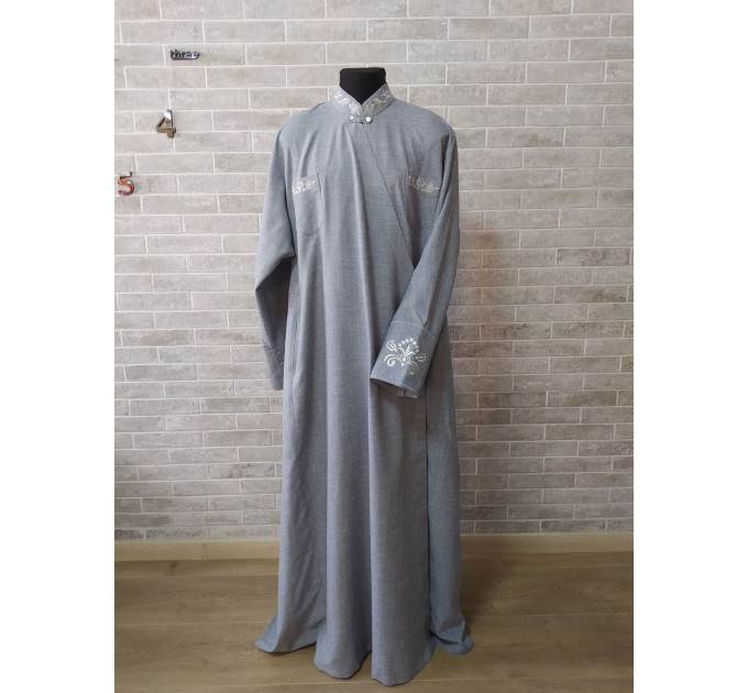 Orthodox cassock - St. Petersburg style cassock in linen-gabardine - Cassock for a priest - Inner cassock - Religious cloth - Undercassock