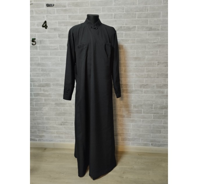 Orthodox cassock - St. Petersburg style cassock in linen-gabardine - Cassock for a priest - Inner cassock - Religious cloth - Undercassock