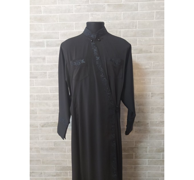 Black Orthodox cassock - Greek Cassock in wet silk - Greek Cassock in gabardine - Cassock for a priest - Religious cloth - Undercassock