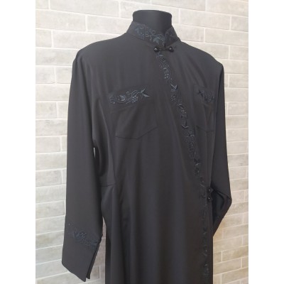 Black Orthodox cassock - Greek Cassock in wet silk - Greek Cassock in gabardine - Cassock for a priest - Religious cloth - Undercassock