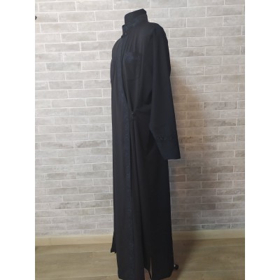 Black Orthodox cassock - Greek Cassock in wet silk - Greek Cassock in gabardine - Cassock for a priest - Religious cloth - Undercassock