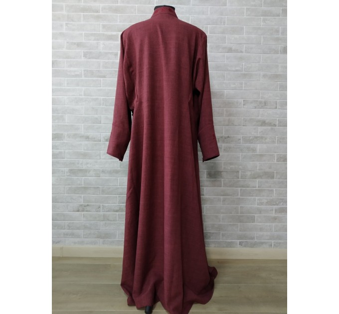 Orthodox cassock with grape embroidery - St. Petersburg style cassock in linen-gabardine - Cassock for a priest - Inner cassock - Religious cloth - Undercassock