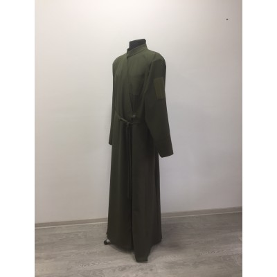 Greek style cassock for Chaplain - Orthodox cassock in khaki - Inner cassock for Chaplain - Orthodox cassock