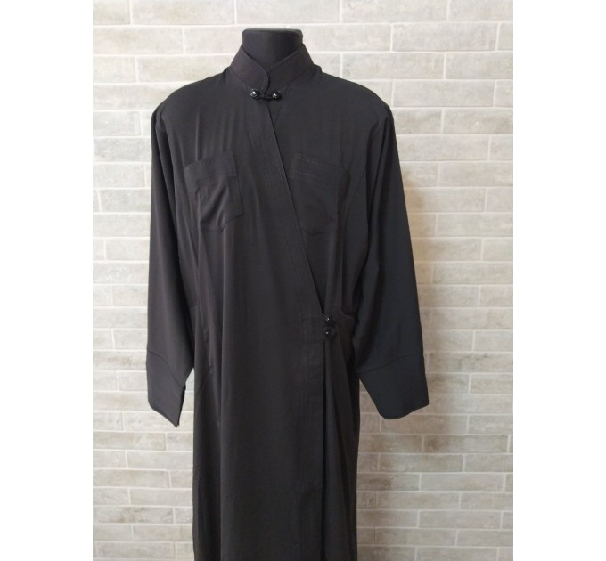 Orthodox cassock - Cassock in gabardine / wet silk with machine embroidery - Cassock for a priest- Inner cassock - Undercassock