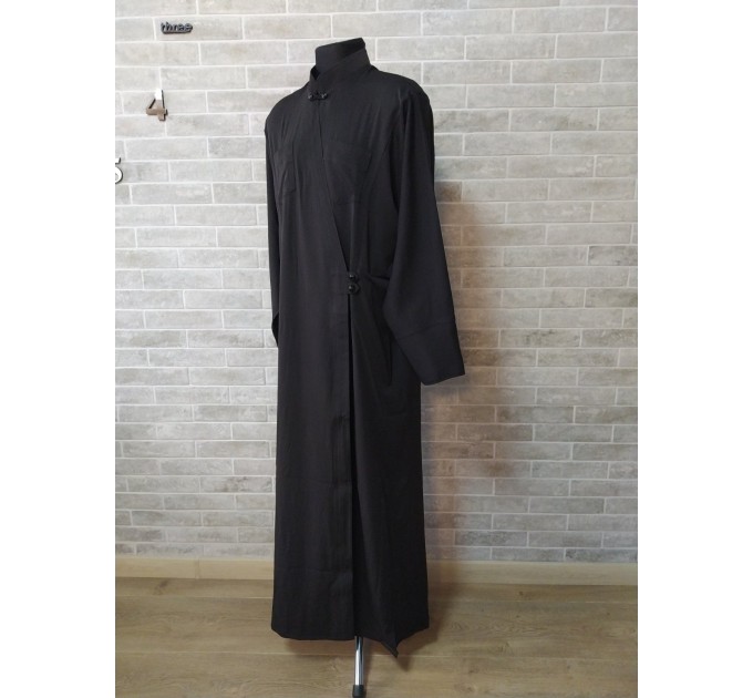 Orthodox cassock - Cassock in gabardine / wet silk with machine embroidery - Cassock for a priest- Inner cassock - Undercassock