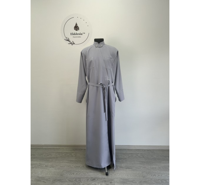 Orthodox Greek undercassock from gabardine - Cassock for a priest- Clergy robe - Inner cassock