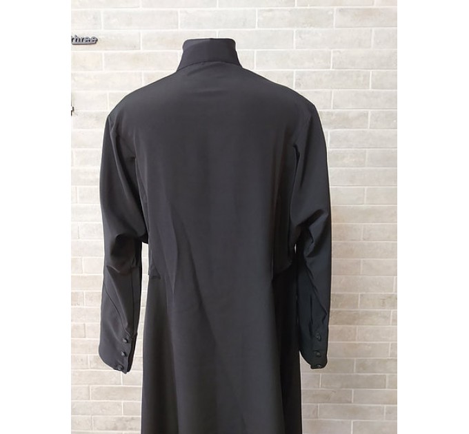 Slavic Cassock in wet silk without embroidery - Slavic style Orthodox cassock - Cassock for a priest - Religious cloth - Clergy robe - Undercassock