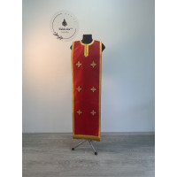 Coptic style epitrachilus - Coptic Stole in satin - Coptic epitrachelion