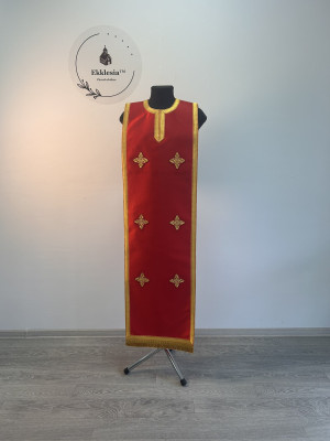 Coptic style epitrachilus - Coptic Stole in satin - Coptic epitrachelion