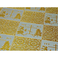 Golgotha Nonmetallic Greek Brocade - Church Brocade - Liturgical Brocade - Priest vestment's fabric