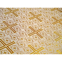 Byzantine cross Nonmetallic Greek Brocade - Church Brocade - Liturgical Brocade - Priest vestment's fabric