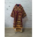 Embroidered bishop's vestment set with small and large omophor on velvet