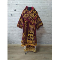 Bishops vestment - Eparch sakkos - Pontiff garment - Embroidered black clothes
