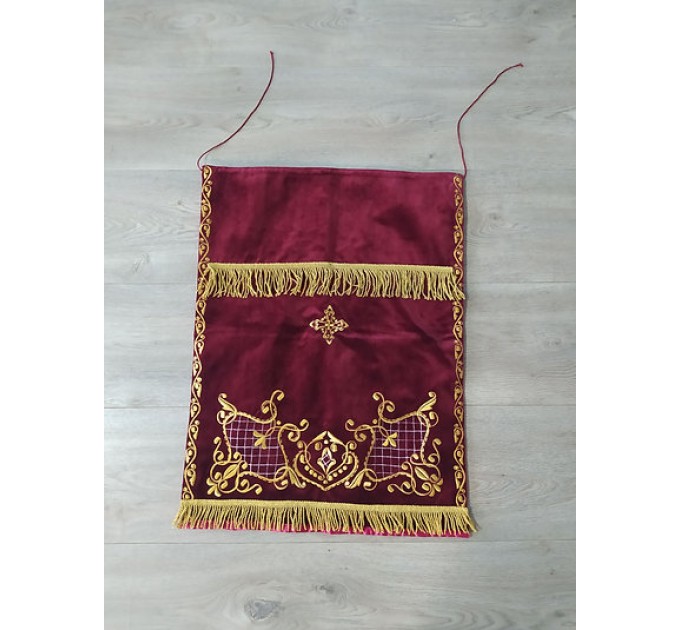 Embroidered bishop's vestment set with small and large omophor on velvet