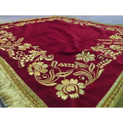 Embroidered velvet gospel cover - Gospel vestment - Gospel Cape Altar cover