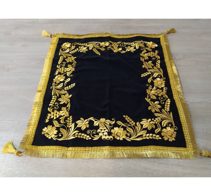 Embroidered velvet gospel cover - Gospel vestment - Gospel Cape Altar cover