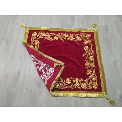 Embroidered velvet gospel cover - Gospel vestment - Gospel Cape Altar cover