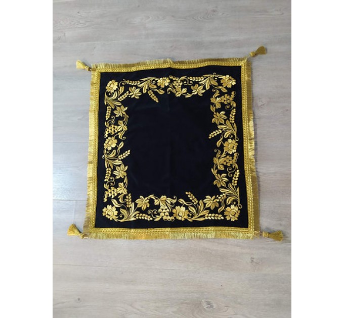 Embroidered velvet gospel cover - Gospel vestment - Gospel Cape Altar cover