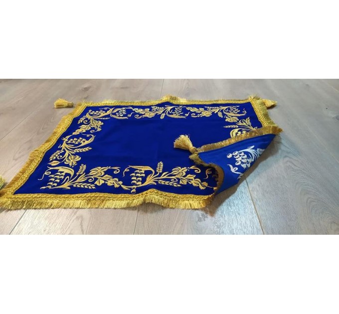 Embroidered velvet gospel cover - Gospel vestment - Gospel Cape Altar cover