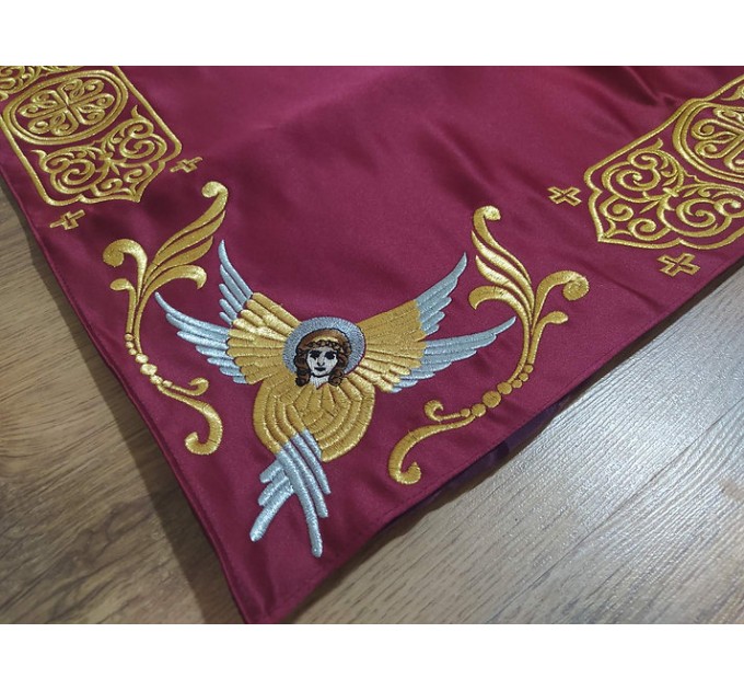 Embroidered Iliton in satin - Canonical altar iliton - eiliton