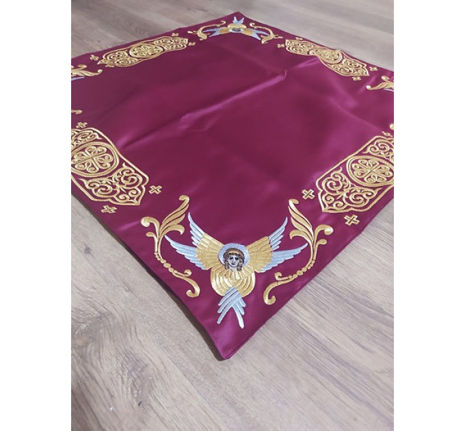 Embroidered Iliton in satin - Canonical altar iliton - eiliton