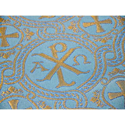 Nativity of Christ Metallic Greek Brocade - Church Brocade - Liturgical Brocade - Priest vestment's fabric