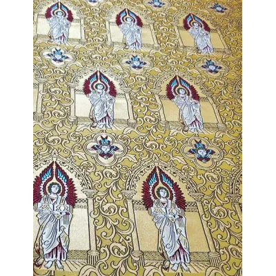 Angels Metallic Greek Brocade - Church Brocade - Liturgical Brocade - Priest vestment's fabric