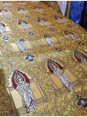 Angels Metallic Greek Brocade - Church Brocade - Liturgical Brocade - Priest vestment's fabric