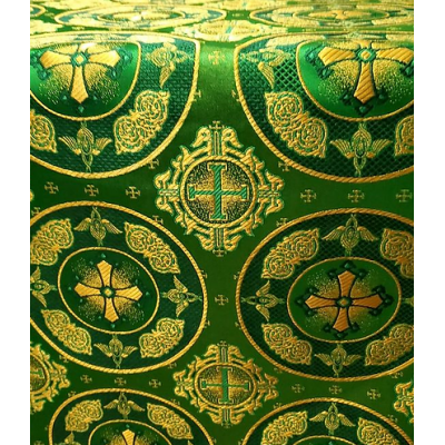 Royal Metallic Greek Brocade - Church Brocade - Liturgical Brocade - Priest vestment's fabric