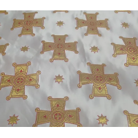 Crosses Metallic Greek Brocade - Church Brocade - Liturgical Brocade - Priest vestment's fabric