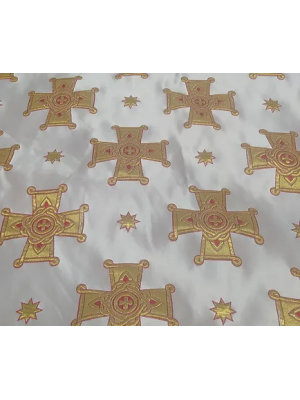 Crosses Metallic Greek Brocade - Church Brocade - Liturgical Brocade - Priest vestment's fabric