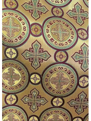Metallic Greek Brocade - Church Brocade - Liturgical Brocade - Priest vestment's fabric