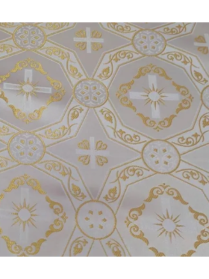 Cross Nonmetallic Greek Brocade - Church Brocade - Liturgical Brocade - Priest vestment's fabric