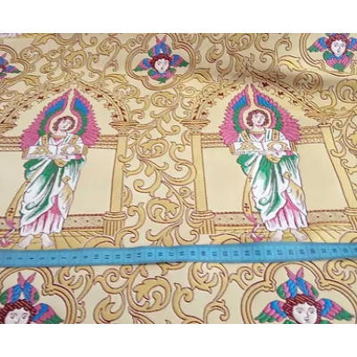 Angels of heaven Metallic Greek Brocade - Church Brocade - Liturgical Brocade - Priest vestment's fabric