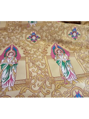 Angels of heaven Metallic Greek Brocade - Church Brocade - Liturgical Brocade - Priest vestment's fabric