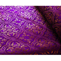 Violet fabric Nonmetallic Greek Brocade - Church Brocade - Liturgical Brocade - Priest vestment's fabric