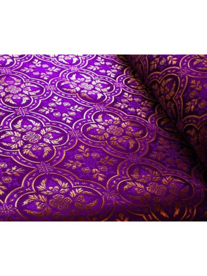 Violet fabric Nonmetallic Greek Brocade - Church Brocade - Liturgical Brocade - Priest vestment's fabric