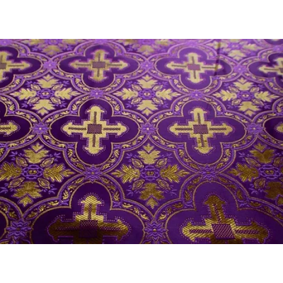 Violet fabric Nonmetallic Greek Brocade - Church Brocade - Liturgical Brocade - Priest vestment's fabric