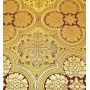 Yellow Cross Nonmetallic Greek Brocade - Church Brocade - Liturgical Brocade - Priest vestment's fabric