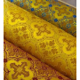 Yellow Nonmetallic Greek Brocade - Church Brocade - Liturgical Brocade - Priest vestment's fabric