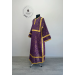 Violet Orthodox sticharion - Church stikhar - Altar Server Reader Robe in white