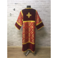 Сombined brocade and velvet sticharion - stikhar - Altar Server Reader Robe