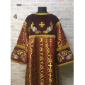 Сombined brocade and velvet sticharion - Altar boy robe - Altar Server Reader