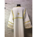 Embroidered Stichar with cross on the back - Altar server reader robe - S