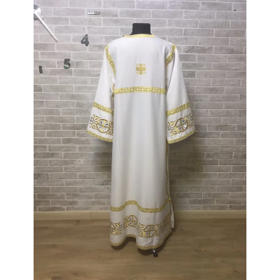 Stichar with embroidered cross - Church sticharion - Altar server reader robe