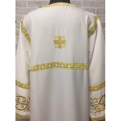 Stichar with embroidered cross - Church sticharion - Altar server reader robe