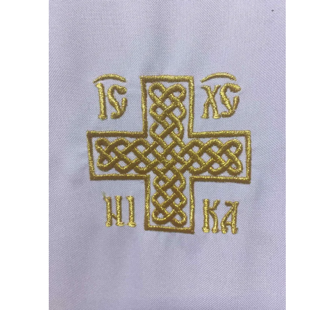 Stichar with embroidered cross - Church sticharion - Altar server reader robe