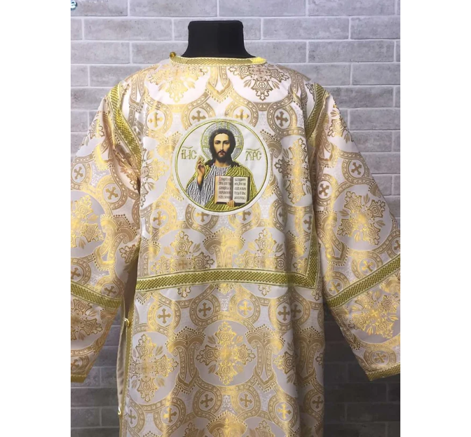 Orthodox church sticharion with icon - Church stikhar - Altar Server Robe