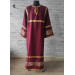 Embroidered Stichar with icon on the back - Altar server reader robe - Stichar