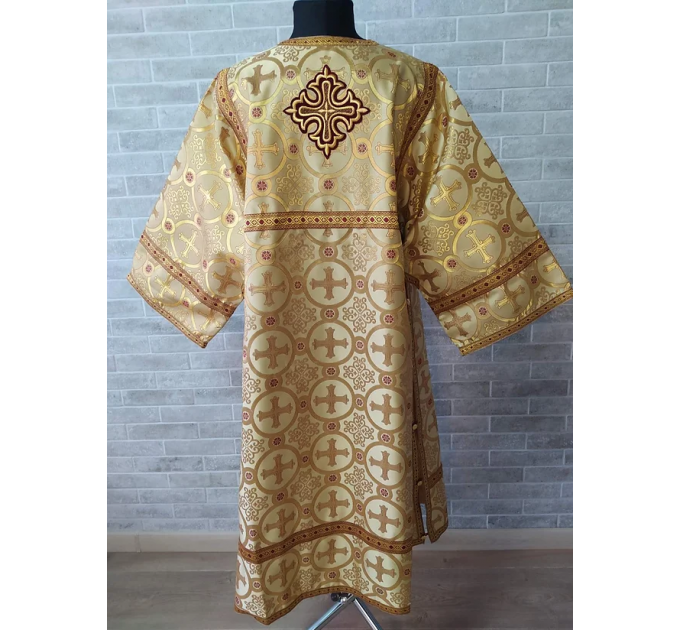 Gold Altar Server Reader Robe - Stikharion - Surplice - Rochet - Alb costume